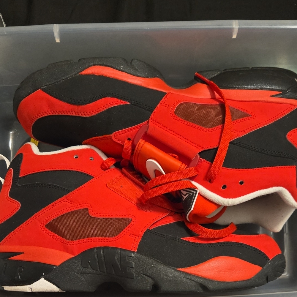 Nike Mens Red and Black High-Top Sneakers
